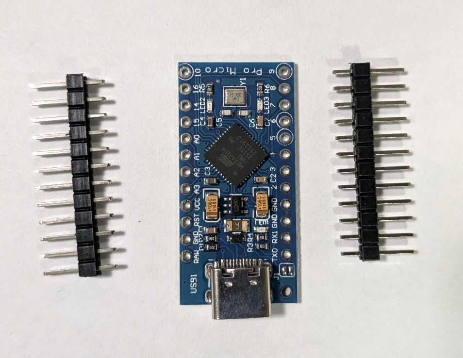 Picture of atmega32u4 by someone who still doesn't take good pictures