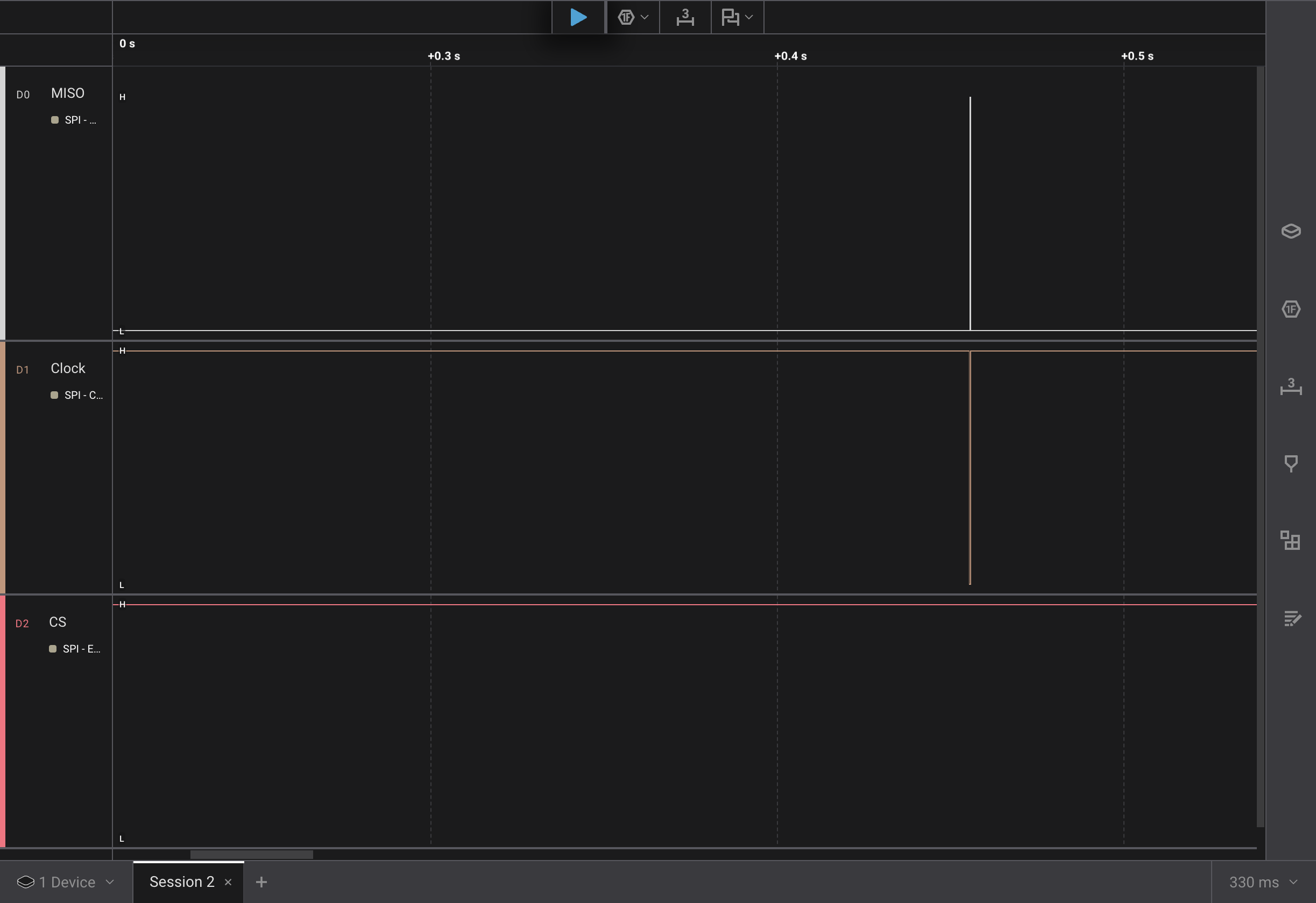 Logic Pro 2 capture of initial spi attempt
