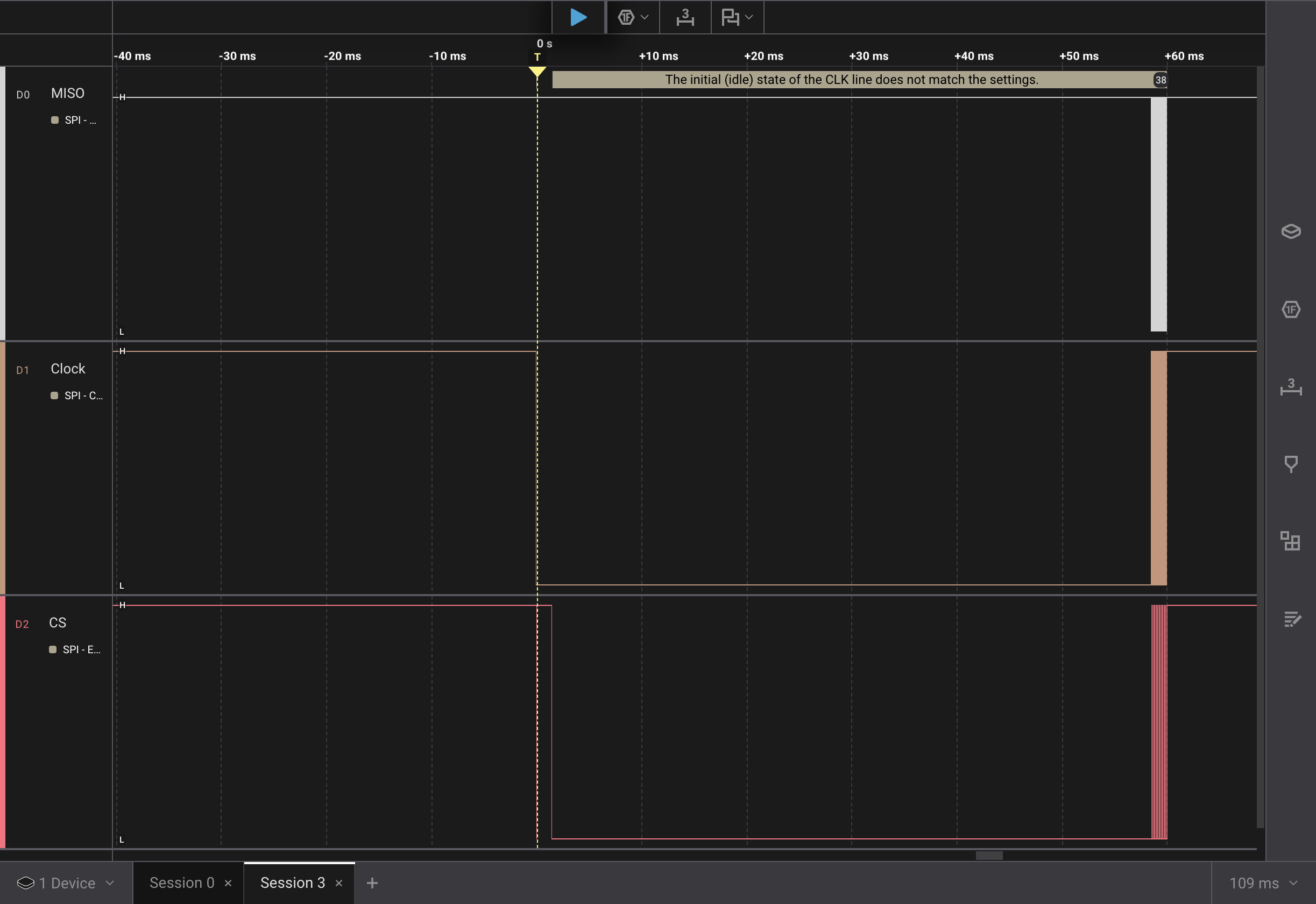 esp32c6 sending PMW3320DB-TYDU power up no polling