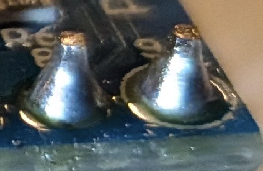 Close up image showing this author doesn't know how to solder