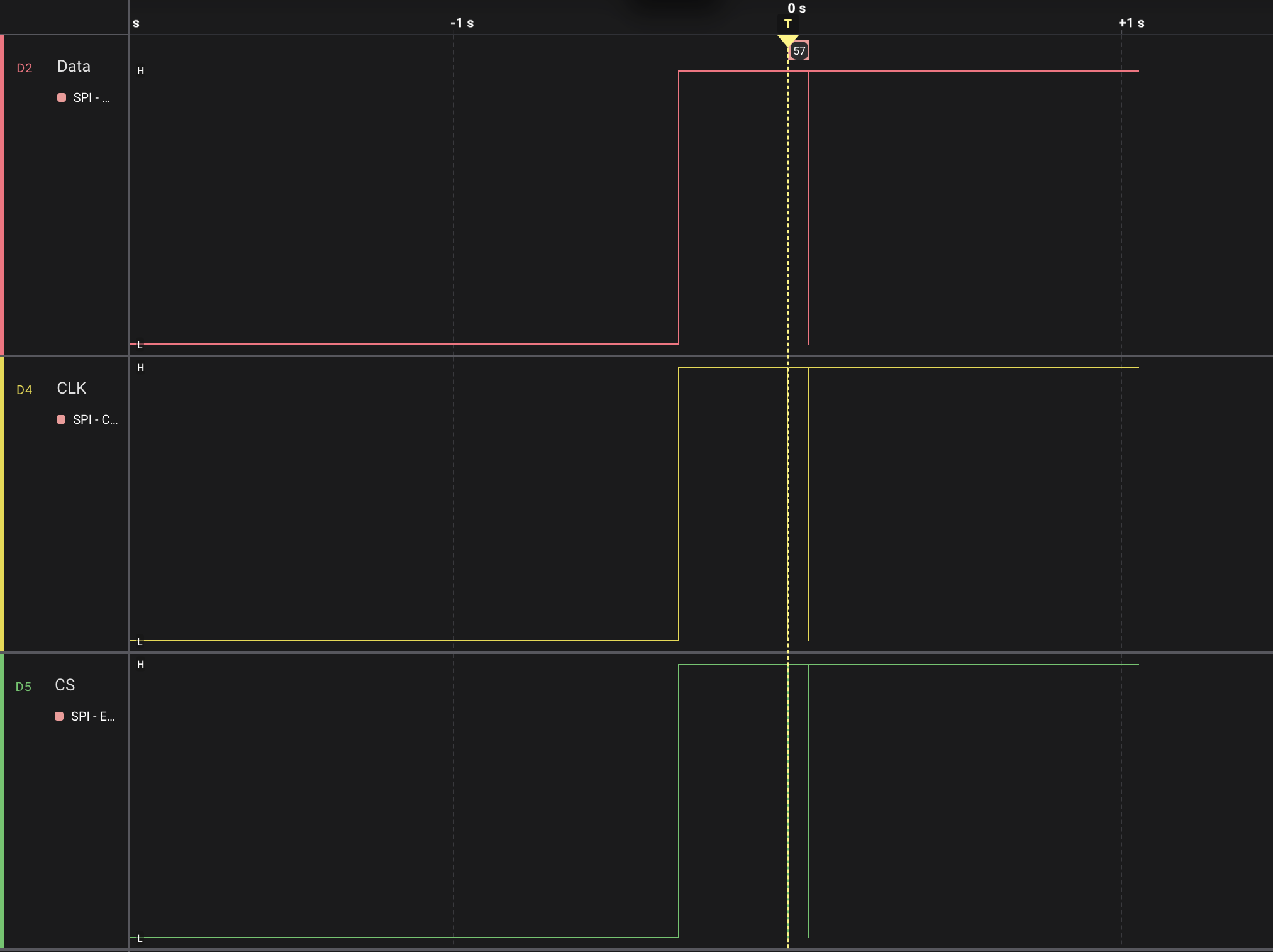 Logic analyzer capture of powering on pmw3320db-tydu